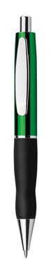 Пластикова кулькова ручка, сині чорнила, колір зелений - 12310-109- Фото №1
