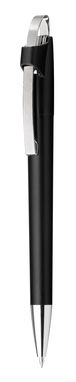 Пластиковая шариковая ручка, синие чернила, цвет черный - 12463-103- Фото №1