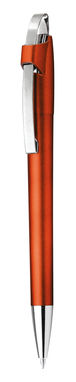 Пластиковая шариковая ручка, синие чернила, цвет оранжевый - 12463-128- Фото №1