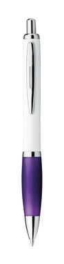 Пластикова кулькова ручка, сині чорнила, колір пурпурний - 12585-132- Фото №1