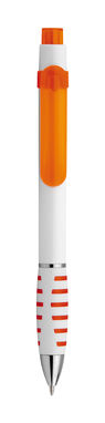 Пластиковая шариковая ручка, синие чернила, цвет оранжевый - 13925-128- Фото №1