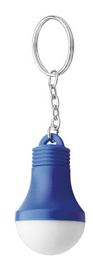 Пластиковый брелок в форме лампы со светодиодной подсветкой, цвет синий - 21125-104- Фото №1