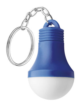 Пластиковый брелок в форме лампы со светодиодной подсветкой, цвет синий - 21125-104- Фото №2