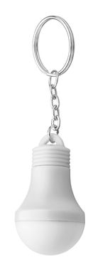 Пластиковый брелок в форме лампы со светодиодной подсветкой, цвет белый - 21125-106- Фото №1