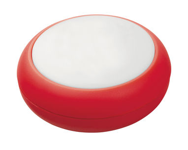 Пластиковый светодиодный фонарик с петлей, цвет красный - 21127-105- Фото №1