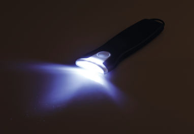 Пластиковий світлодіодний ліхтар з 3 світлодіодами, колір чорний - 21132-103- Фото №2