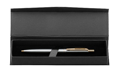 Металлическая ручка в подарочной коробке, синие чернила, SANTINI, цвет золотой - 81170-117- Фото №2