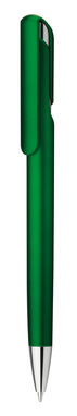 Пластикова кулькова ручка, сині чорнила, колір зелений - 81177-109- Фото №1