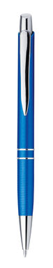 Пластикова кулькова ручка, сині чорнила, колір синій - 81178-104- Фото №1