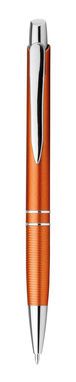 Пластиковая шариковая ручка, синие чернила, цвет оранжевый - 81178-128- Фото №1