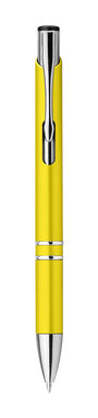Пластиковая шариковая ручка, синие чернила, цвет желтый - 81182-108- Фото №1