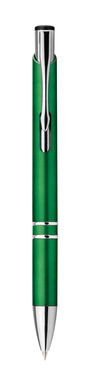 Пластикова кулькова ручка, сині чорнила, колір зелений - 81182-109- Фото №1