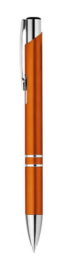 Пластиковая шариковая ручка, синие чернила, цвет оранжевый - 81182-128- Фото №1