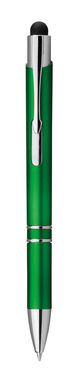 Ручка с функ. стилуса и подставкой, светящ. логотип, синие чернила, цвет зеленый - 81183-109- Фото №1