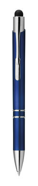 Ручка с функ. стилуса и подставкой, светящ. логотип, синие чернила, цвет синий - 81183-114- Фото №1