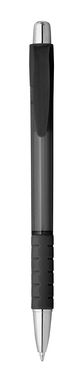 Пластиковая шариковая ручка, синие чернила, цвет черный - 81184-103- Фото №2