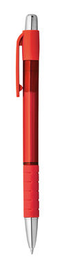 Пластиковая шариковая ручка, синие чернила, цвет красный - 81184-105- Фото №1