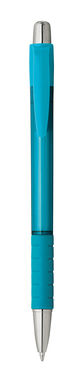 Пластикова кулькова ручка, сині чорнила, колір зелений - 81184-124- Фото №2