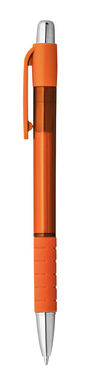 Пластиковая шариковая ручка, синие чернила, цвет оранжевый - 81184-128- Фото №1
