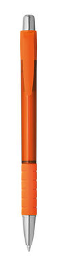 Пластиковая шариковая ручка, синие чернила, цвет оранжевый - 81184-128- Фото №2