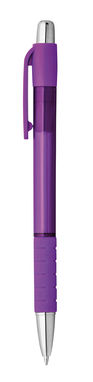 Пластикова кулькова ручка, сині чорнила, колір пурпурний - 81184-132- Фото №1