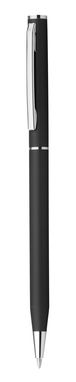 Металлическая шариковая ручка, синие чернила, цвет черный - 81185-103- Фото №1