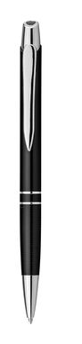Металева кулькова ручка, сині чорнила, SANTINI, колір чорний - 81188-103- Фото №2