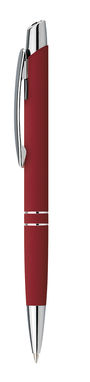 Метал. ручка с прорезиненной поверхностью, синие чернила, SANTINI, цвет красный - 81189-115- Фото №1