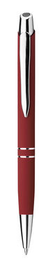 Метал. ручка с прорезиненной поверхностью, синие чернила, SANTINI, цвет красный - 81189-115- Фото №2