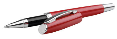 Металлическая ручка-роллер, синие чернила, цвет красный - 81191-105- Фото №2