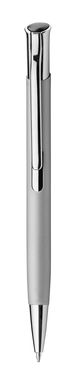 Металлическая ручка с прорезиненной поверхностью, синие чернила, цвет серебряный - 81192-127- Фото №1