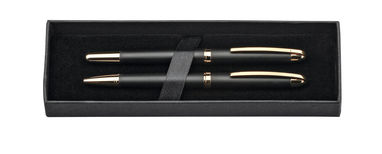 Набор из метал. шар. ручки и ручки-роллера, синие чернила, SANTINI, цвет черный - 81210-103- Фото №6