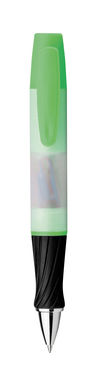 Многофункц. ручка 3 в 1 с синими чернилами, подсветка, 8 скрепок, цвет зеленый - 81211-119- Фото №1