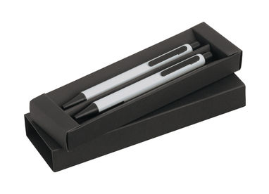 Набор из ручки и механического карандаша HUDSON, цвет сатин серебро - 91441-127- Фото №1