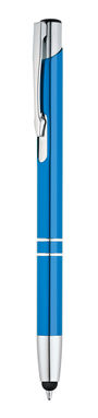 Металлическая шариковая ручка с функцией стилуса, синие чернила, цвет зеленый - 91646-144- Фото №1