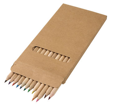 CROCO. Коробка з 12-ма кольоровими олівцями, колір натуральний - 91746-160- Фото №1
