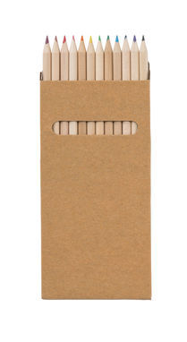CROCO. Коробка з 12-ма кольоровими олівцями, колір натуральний - 91746-160- Фото №2