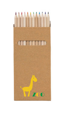 CROCO. Коробка з 12-ма кольоровими олівцями, колір натуральний - 91746-160- Фото №4