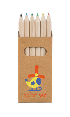 BIRD. Коробка з 6-ма кольоровими олівцями, колір натуральний - 91750-160- Фото №3