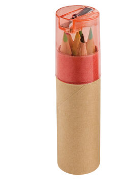 Коробка с 6-ю цветными карандашами, цвет красный - 91751-105- Фото №1