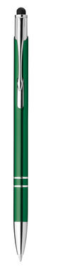 Металлическая шариковая ручка с функцией стилуса, синие чернила, цвет зеленый - 91849-109- Фото №1