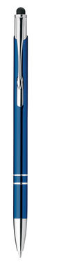 Металлическая шариковая ручка с функцией стилуса, синие чернила, цвет синий - 91849-114- Фото №1