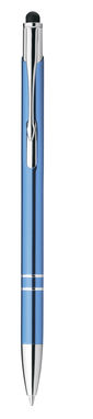 Металлическая шариковая ручка с функцией стилуса, синие чернила, цвет синий - 91849-124- Фото №1