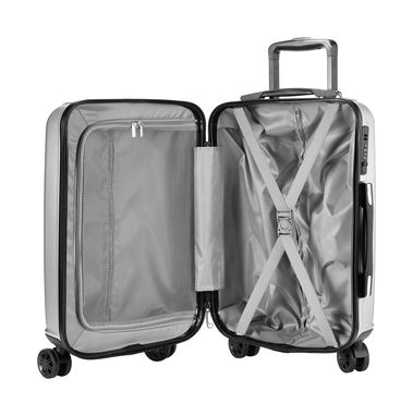 BRUGES. Дорожня валіза з ABS та PET, колір сатин-срібло - 92159-127- Фото №2