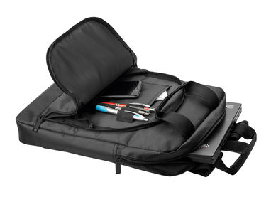 Рюкзак з поліестеру для ноутбука, 600D, колір чорний - 92626-103- Фото №4