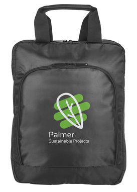 Рюкзак з поліестеру для ноутбука, 600D, колір чорний - 92626-103- Фото №7