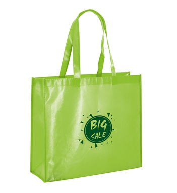 MILLENIA. Ламінована неткана сумка, колір світло-зелений - 92833-119- Фото №2