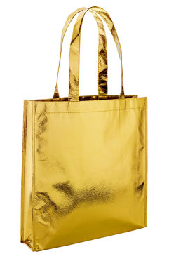 SAWGRASS. Ламінована неткана сумка, колір золотий - 92850-117- Фото №1