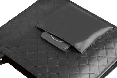 Ламинированная сумка для покупок из нетканого текстиля, 130 г/м2., цвет черный - 92859-103- Фото №3