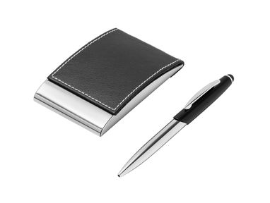 Набор ручка и держатель карты, цвет черный - 93323-103- Фото №3